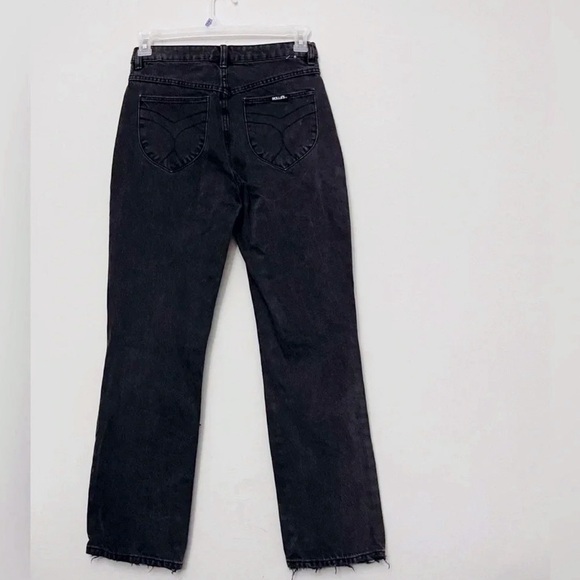 Revolve Rollas Straight Leg Distressed Jeans Fall Grunge Casual - Picture 3 of 7